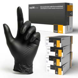 Rękawice nitrylowe rękawiczki zarys black 100 szt czarne bezpudrowe rozmiar XS