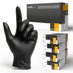 Nitrile gloves zarys black 100 pcs black powder-free size M