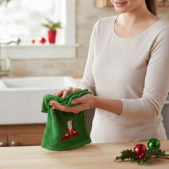 Świąteczne ręczniki komplet ręczników łazienkowych 3 szt. na prezent święta