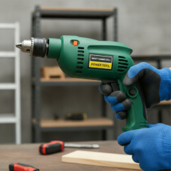 Wiertarka udarowa 550w zestaw narzędzi xl w walizce 37 el. wiertła wkrętaki