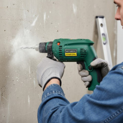 Wiertarka udarowa 550w zestaw narzędzi xl w walizce 37 el. wiertła wkrętaki