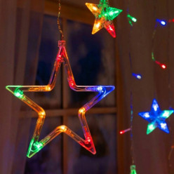 Star fényfüggöny 120 led multicolor 8 mód 3m Garland vonós fények