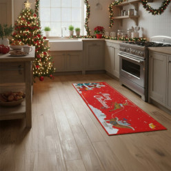 Weihnachtlicher Läufer Teppich 160x50 cm lang weich rutschfest dekorativ