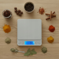 Waga kuchenna elektroniczna precyzyjna dokładna lcd 2000g 2kg 0,1g misa x2