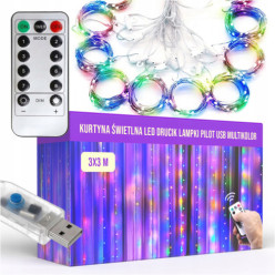 LED světlo závěs vánoční...