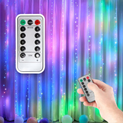 LED rideau de lumière guirlande de Noël 3x3 300 conduit intérieur multicolore