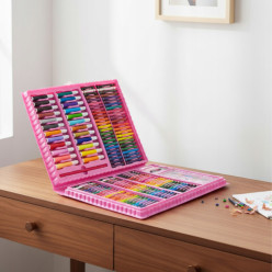 Art set 168 pcs for painting large gift pink case