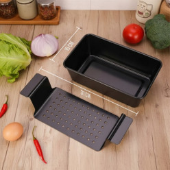 Pečenie plechovky na mäsové koláče chlieb jarný bochník cín non-stick +tray