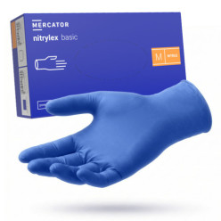 Nitrilhandschuhe reißfest Handschuhe blau 100 Stk. Größe M blue