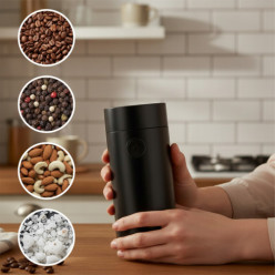 Młynek do mielenia kawy orzechów przypraw elektryczny mocny wydajny grinder