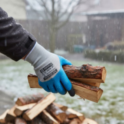 Rękawice robocze wodoodporne niebiesko-szare 12 par rozmiar S