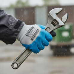 Rękawice robocze wodoodporne niebiesko-szare 12 par rozmiar S