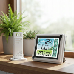 Bezprzewodowa stacja pogodowa termometr higrometr czujnik zewnętrzny pogody