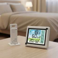 Bezprzewodowa stacja pogodowa termometr higrometr czujnik zewnętrzny pogody