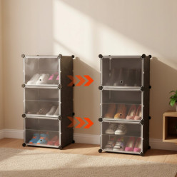 Modular shoe cabinet organiser shelf rack stand 6 tiers