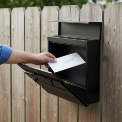 Nagy A4-es postaláda levélpapírok ház antracithoz