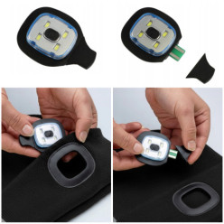 Czapka zimowa z latarką czarna