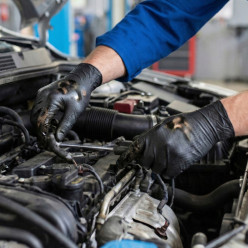 Rękawiczki nitrylowe warsztatowe mocne gogrip black czarne 50 szt rozmiar XL