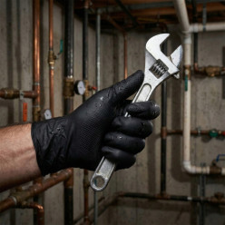 Rękawiczki nitrylowe warsztatowe mocne gogrip black czarne 50 szt rozmiar XXL
