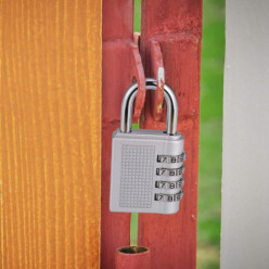 Kłódka na szyfr srebrna mała szyfrowa do walizki szafki skrytki skrzynki