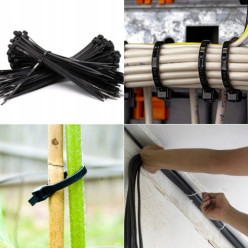 Opaski zaciskowe 3,6×100mm 100 szt kablowe czarne trytytki bardzo mocne