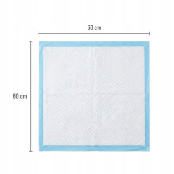 Hygienické vložky pre psy a mačky na toaletný tréning s hrúbkou 60x60cm 50 ks