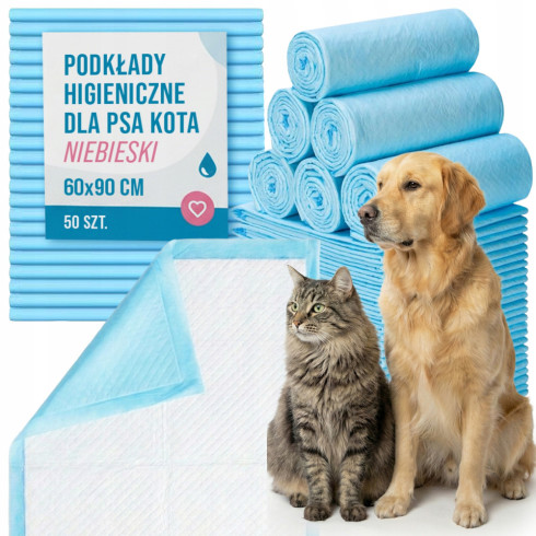 Podkłady higieniczne dla psa kota do nauki sikania 60x90cm grube 50 szt