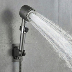 Duschkopf wassersparend 3 Strahlarten mit Massage Filter Schlauch 1,5m Halterung