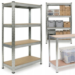 Regał magazynowy metalowy do garażu piwnicy 2w1 4 półki 172x80x30cm 700 kg