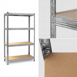 Regał magazynowy metalowy do garażu piwnicy 2w1 4 półki 172x80x30cm 700 kg