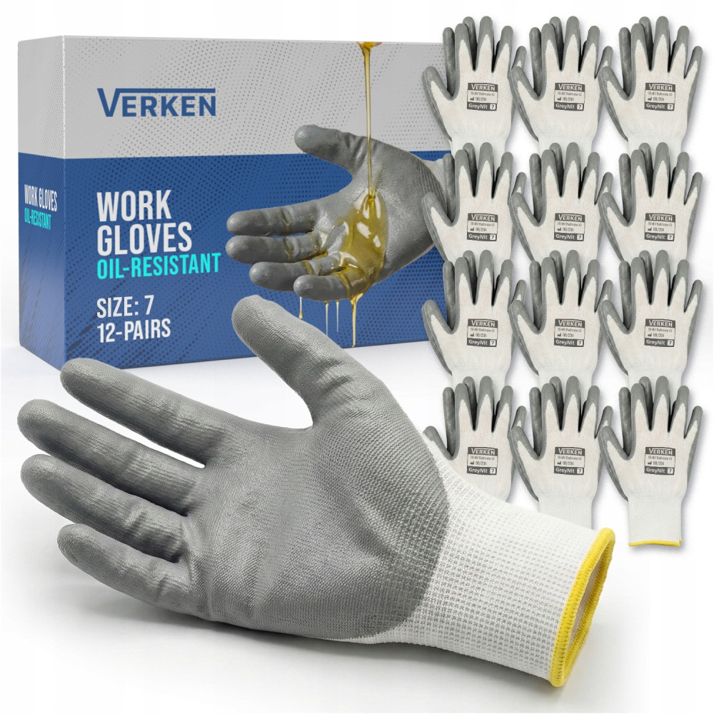 Rękawice rękawiczki robocze powlekane nitrylem zestaw 12 par rozmiar 11/XXL