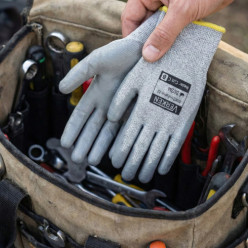 Cut-resistant work gloves polyurethane set 12 pairs size 8/M