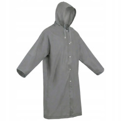 Regenmantel universal Regenponcho Regenjacke mit Kapuze grau