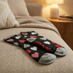 10 par skarpety damskie z sercami skarpetki kolorowe długie bawełna 35-39