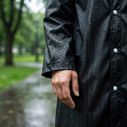Płaszcz przeciwdeszczowy uniwersalny peleryna kurtka z kapturem czarny