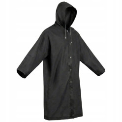 Płaszcz przeciwdeszczowy uniwersalny peleryna kurtka z kapturem czarny