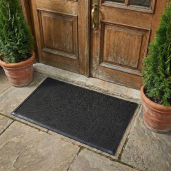 Wycieraczka pod drzwi zewnętrzna gumowa mata wejściowa z siatką 60x90 cm