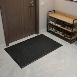 Wycieraczka pod drzwi zewnętrzna gumowa mata wejściowa z siatką 60x90 cm