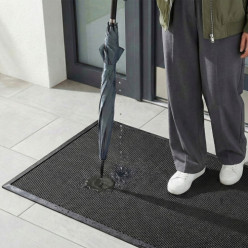 Wycieraczka pod drzwi zewnętrzna gumowa mata wejściowa z siatką 60x90 cm