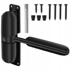 Samozamykacz do drzwi z ramieniem zamykacz drzwiowy domykacz czarny do 60kg