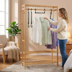 Organizer do szafy organizer na wieszaki ubrania wieszak mocny czarny 8 szt