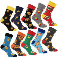 10 par skarpety męskie kolorowe skarpetki bawełniane długie śmieszne 44-46