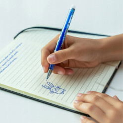 Długopis ścieralny zmazywalny z gumką magiczny 12szt + 20 wkładów + 2 gumki