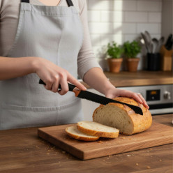 Zestaw noży kuchennych 5szt w bloku komplet noży ostre czarne