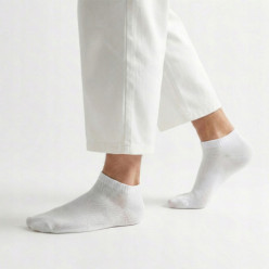 10 pairs trainer socks men’s white short bamboo size 43-46