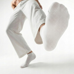 15 párov tréner ponožky muži chees biely krátky bambus veľkosti 40-43