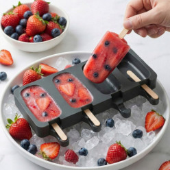 Silicone lolly glacé moule sorbet crème glacée moules Bricolage bâtons 50pcs