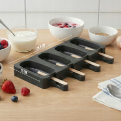 Silikonform für Eis am Stiel Eisformen Sorbet DIY Stiele 50 Stk.