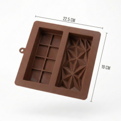 Forma do czekolady dubajskiej pralin silikonowa podwójna 19 x 22,5 cm