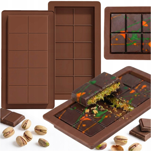 Forma do czekolady dubajskiej pralin silikonowa tabliczka duża xl 25cm
